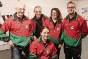 Das Wiler Sportschützen-Team zeigte sich auch mit der Halbfinal-Qualifikation zufrieden. (Bild: Ernst Inauen)