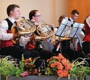 Die Blechharmonie am Wettspiel im Palace Petit Palais in Montreux. (Bild: pd)