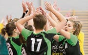 Die Herisauerinnen bejubeln einen der zahlreichen Treffer. (Bild: PD)