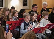 Die «Flauteenies» am Werk, die zusammen mit «The Woody Mix» Walzermelodien präsentierten. (Bild: Ulrike Huber)
