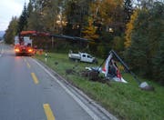 Beim Unfall kamen keine Personen zu Schaden. (Bild: Kapo AR)