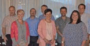 Die Nominierten der FDP Eichberg (von links): Patrik Steiger (Gemeinderat, neu); Karin Rüegg (Oberstufenschulrat, neu); Marcel Dürr (Schulratspräsident, bisher); Balz Schumacher (GPK Gemeinde, bisher); Cornelia Ritter (GPK Gemeinde, bisher); Urs Preisig (Schulrat, bisher); Claudia Sgier (Schulrat, bisher) und Eddy Kisslig (GPK Gemeinde, neu). (Bild: pd)