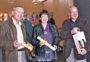 Neu in GPK gewählt: Hanspeter Jäckli, Berneck, und Margitta Zwicker, Au, (von links); rechts der zurückgetretene Heinz Hugentobler. (Bild: Maya Seiler)