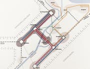 Noch Zukunftsmusik: Ein H für das ganze Rheintal; die eine Buslinie würde Altstätten mit Dornbirn verbinden, die andere St. Margrethen mit Götzis auf der österreichischen Seite. Illustration: Verein St. Galler Rheintal