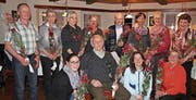 Die Geehrten an der Hauptversammlung des Evangelischen Kirchenchors Mittleres Toggenburg. (Bild: PD)