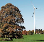 Solche Windkraftwerke wie hier im Jura soll man dort bauen, wo man fürs Energiegesetz gestimmt hat, findet die SVP. (Bild: ky/Peter Klaunzer)