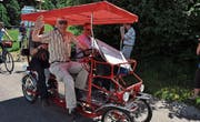 Armin Benz freut sich über die Eröffnung des Radwegs.