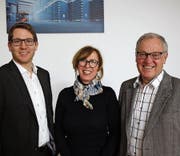 Die neue Präsidentin Manuela Rohner (Wohnhaus Rohner) und das neue Vorstandsmitglied Michael Sieber (links) zusammen mit dem abtretenden Gründungspräsidenten Paul Sieber. (Bild: pd)