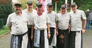 Das Flamtastic-Team Toggenburg war mit den Ergebnissen der Barbecue-Weltmeisterschaften zufrieden. Von links: Rolf Hagen, Thomas Wildberger, Hansruedi van Rijs, Patrick Oberholzer, Peter Reich und Jörg Bleiker. (Bilder: PD)