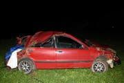 Das Auto flog rund 15 Meter durch die Luft. (Bild: Kapo SG)