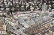Das Gebiet nördlich des Hauptbahnhofs soll in den kommenden Jahren aufgewertet werden. (Bild: Benjamin Manser und Ralph Ribi)