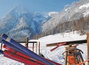Trotz herrlichen Wetters wurden die Stangen für das Skirennen nicht ausgesteckt. Es war zu kalt. (Bild: Samuel Tanner)
