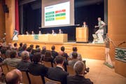 Die Generalversammlung des FC St.Gallen im Fürstenlandsaal. (Bild: Urs Bucher)