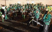 Mit Freude dabei: Die Städtli-Schränzer geniessen ihren Auftritt am Städtli-Monster-Konzert in Lichtensteig. (Bilder: Urs M. Hemm)