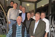 Gründer und Interessenten der Wohnbaugenossenschaft Sidwald (von links): Sergio Siriu, Willi Brülisauer, Kurt Scheiwiller, Rolf Brunner, Heinz Habegger, Roland Kämpf, Willi Dick, Kilian Looser und Bruno Scheiwiller (vorne).