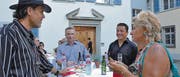 Amüsierten sich: Hanspeter Christen, Ivo Fausch, Toni Loher und Irene Christen (von links).
