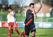 Abtwils Sven Messmer bejubelt seinen Treffer zum 2:0 im Spiel gegen Amriswil. (Bild: Michel Canonica)
