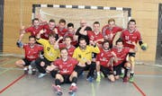 Im Mai jubelten die Vorderländer über den Klassenerhalt. Dieses Kunststück wollen sie in ihrer zweiten Saison in der 1. Liga wiederholen. (Bild: PD)