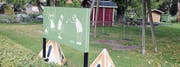 Wie die Schilder zeigen, sind die Flawiler Schulspielplätze öffentlich zugänglich. (Bild: rkf)