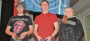 Sie stehen für die Zukunft und wurden an der DV geehrt. Die besten Jungschützen 300 Meter: (v. l.) Florian Marxer, SG Berneck (2. Rang), Patrick Büchel (1.) und Olivia Amstutz (3.), beide MSV Kriessern. (Bild: Mäx Hasler)