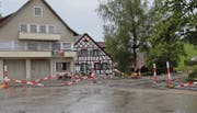 Die umfangreichen Sanierungsarbeiten an der Kreuzung beim Kloster Magdenau dürften sich bis nach den Sommerferien hinziehen. (Bild: Andrea Häusler)