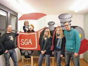 Das Kernteam der Lokführer-Roli-Familiengottesdienste, von links nach rechts: Michael Schwarz, Jeanette Haigh, Katja Küng, Renate Weber, Pfarrer Gregor Weber. (Bild: pd)