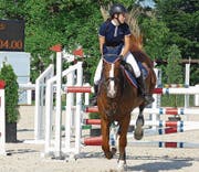 Nochmals gut gegangen: Sabrina Riedi mit Missy May. (Bild: uh)
