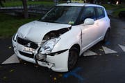 Einer der beiden Unfallwagen. (Bild: Kapo SG)