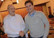 Nach zwölf Jahren übergibt Michael Nef das Amt des Präsidenten an seinen Nachfolger Pascal Germann. (Bild: Christine Gregorin)
