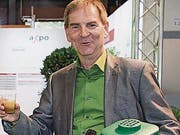 St. Gallen - OLMA Amt für Umweltschutz Neuer Behälter für Grünabfuhr heisst Verdi Einweihung mit Peter Jans Stadtrat (Bild: (Ralph Ribi))