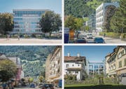 Das regionale Verwaltungszentrum am Bahnhofplatz und der Hauptsitz der ÖKK sind die auffälligsten Beispiele einer sorgfältigen Erneuerung. (Bild: Michel Canonica)