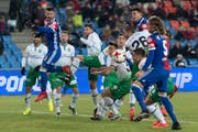 Der FCSG verliert gegen Basel. (Bild: GEORGIOS KEFALAS (KEYSTONE))