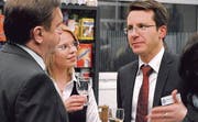 Im Gespräch: (v.l.) Peter Kaiser, Simone Zimmermann und Guido Stadler.
