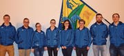 Die Vorstandsmitglieder Remo Baumann, Fabian Mauerhofer, Nicole Koller, Olivia Wälle, Olivia Heer, Renata Mettler, Patrick Schrepfer sowie Valentin Koller (von links). (Bild: PD)