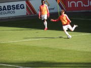 Christian Witzig beim Aufwärmen vor dem entscheidenden Spiel gegen Portugal. (Bild: PD)