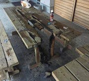 Brennpunkt vor dem Kindergarten Botsberg in Flawil. (Bild: kapo)