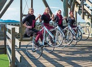 Der RV Sirnach-Vierer einmal anders: Fotoshooting auf der Hochwacht. (Bild: PD)