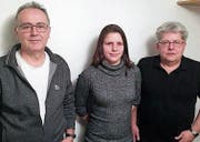 Der Vorstand des MC Altstätten (v. l.); Jörg Lüchinger (neuer Kassier), Michele Baumann (neue Präsidentin) und Armin Ritz (Aktuar). (Bild: pd)