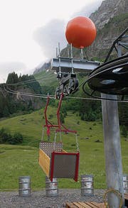 Die Talstation der Transportbahn auf den Rotsteinpass steht in der Thurwis oberhalb Unterwasser. (Bild: Christiana Sutter)