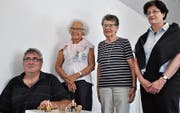 Sie freuen sich auf die gemeinsame Ausstellung: Paul Manser, Heidi Sutter, Doris Gröble und Ruth Bräker (von links). (Bild: Kathrin Meier-Gross)