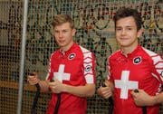 Dreimal pro Woche wird trainiert: Rafael Artho (rechts) und Björn Vogel zeigen viel Einsatz, um für die Europameisterschaft in Bazenheid gerüstet zu sein. (Bild: PD)