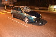 Der Autofahrer übersah einen Fussgänger. (Bild: Kapo SG)