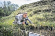 Geduld ist Voraussetzung für gelungene Tier-Fotografien: Markus Zehnder auf Motivsuche. (Bilder: Urs Bucher)