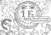 Im «Frankenschock» vom 15. Januar 2015 legte der Franken gegenüber dem Euro schlagartig an Wert zu, weil die Nationalbank den Kurs von 1,20 Franken/Euro nicht mehr verteidigte. (Bild: Anina Rütsche (22. Januar 2015))
