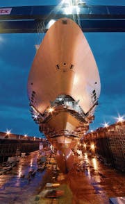 Für Kreuzfahrtschiffe der französischen Werft STX liefert der Schaffhauser Industriekonzern Georg Fischer Rohrleitungssysteme. (Bild: PD)
