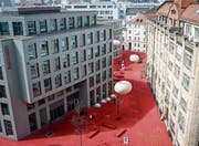 Der Hauptsitz von Raiffeisen Schweiz am Roten Platz in St. Gallen. (Bild: Benjamin Manser)