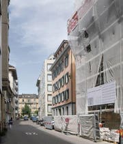 Heute: Das frühere italienische Konsulat (rechts in der Mitte) an der Frongartenstrasse, Aussenansicht mit Blick Richtung Oberer Graben. (Bild: Michel Canonica)