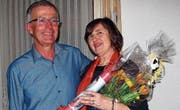 20 Jahre Einsatz für die Kirchenmusik: Gertrud Längle-Hofer als Dirigentin, Peter Graber als Sänger im Bass. (Bild: pd)