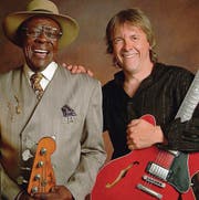 Bob Stroger und Andy Egert: Die zwei Blueslegenden sind nächsten Donnerstag im «Ribelhof» live zu erleben. (Bild: pd)