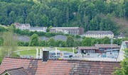 Die Gebäude der Turbo-Separator AG: Eine Fabrikantenvilla, ein Fabrikgebäude und ein moderner Anbau.